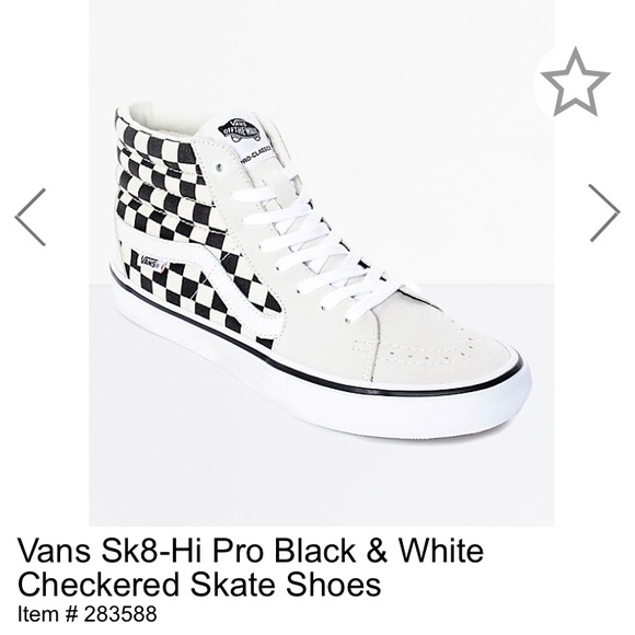vans sk8 hi checkerboard black white